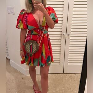 Tropical print dress